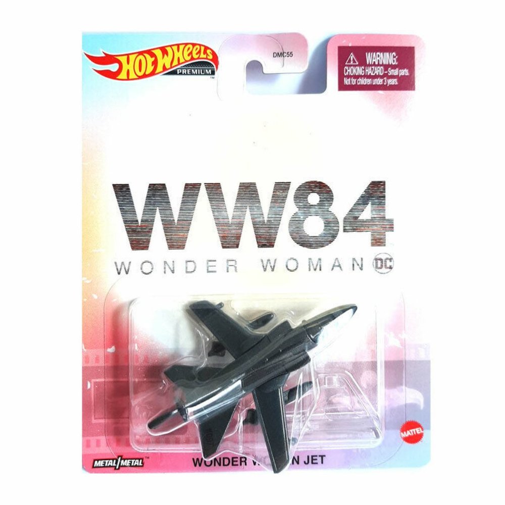 Hot Wheels DMC55-GJR53 Wonder Woman Jet Gray - WW84 Scale 1:64 New !
